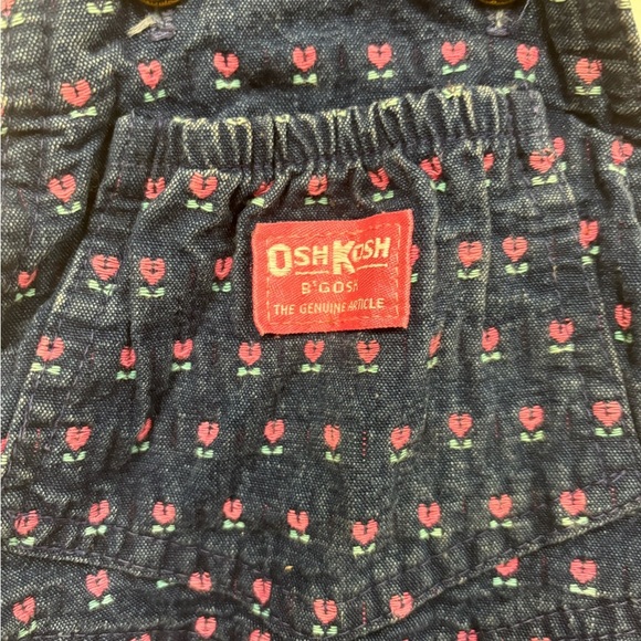 Vintage Oshkosh B’Gosh Denim Tulip Denim Jumper Made in USA - Picture 3 of 7